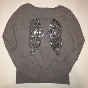 victoria’s secret grey zip up jacket